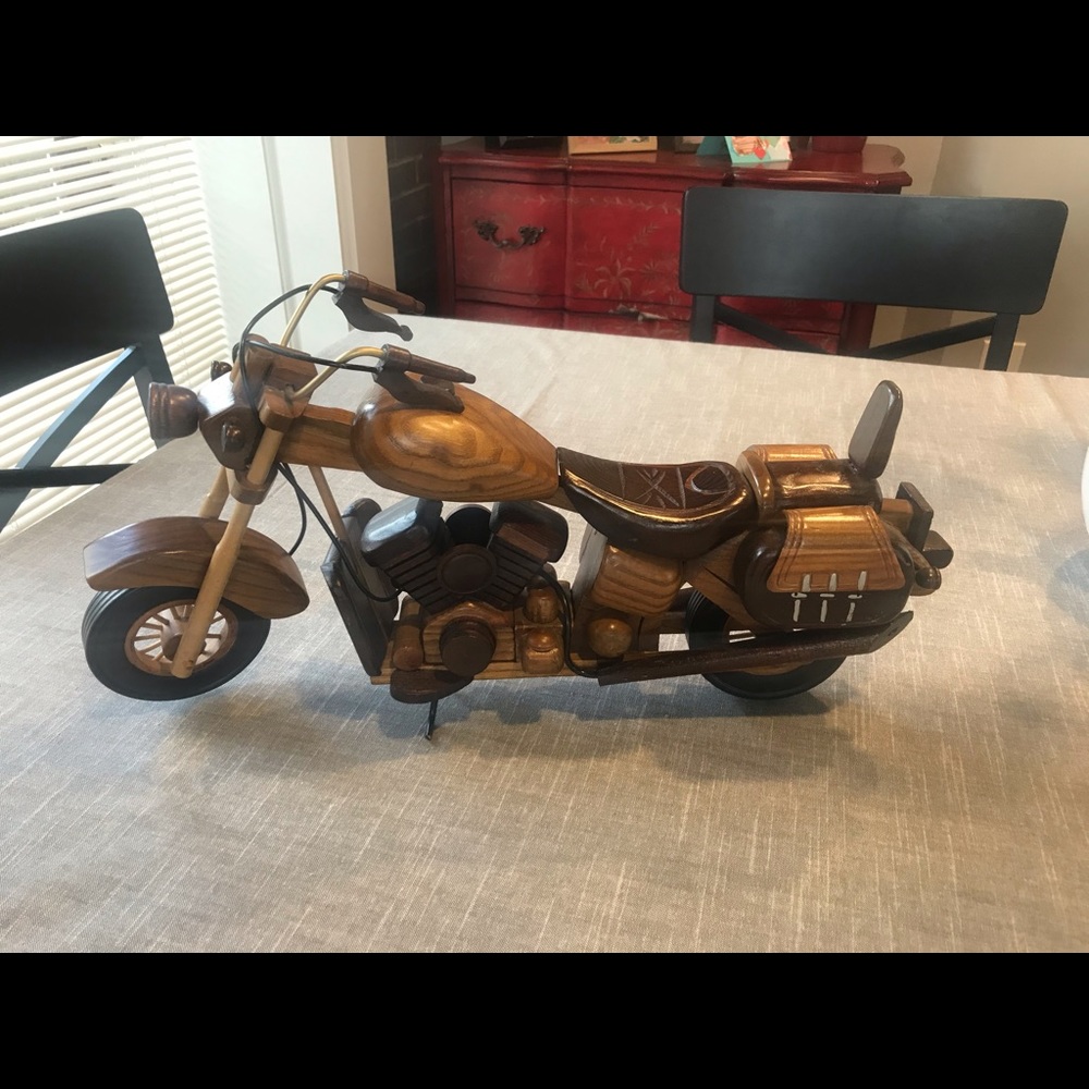 Pier Imports Wooden Motorcycle Cruiser